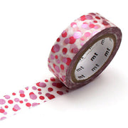 High brightness scattered dot washi tape by MT | vibrant colorful dots on white | Papertail Fox