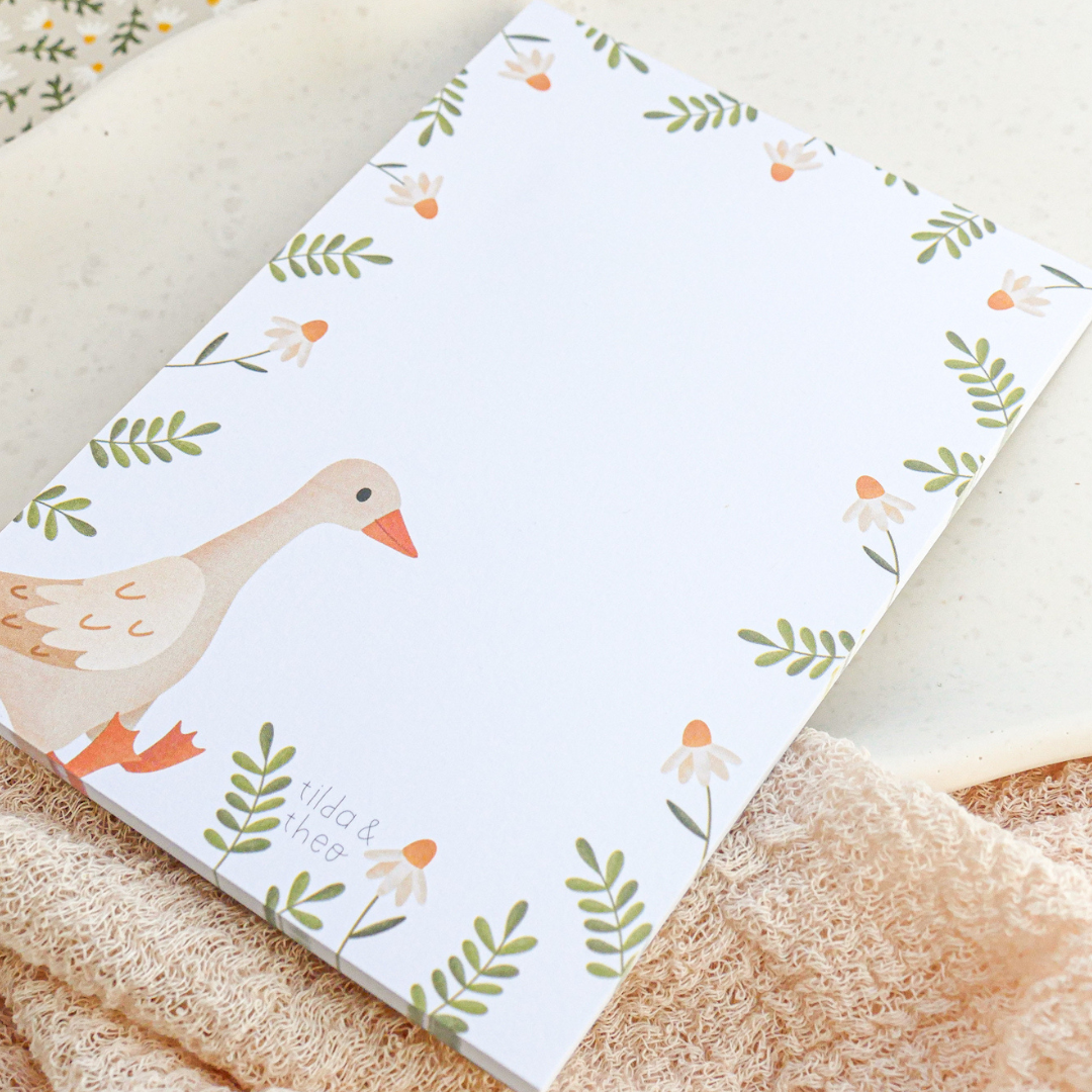 Spring Geese Notepad | Tilda & Theo