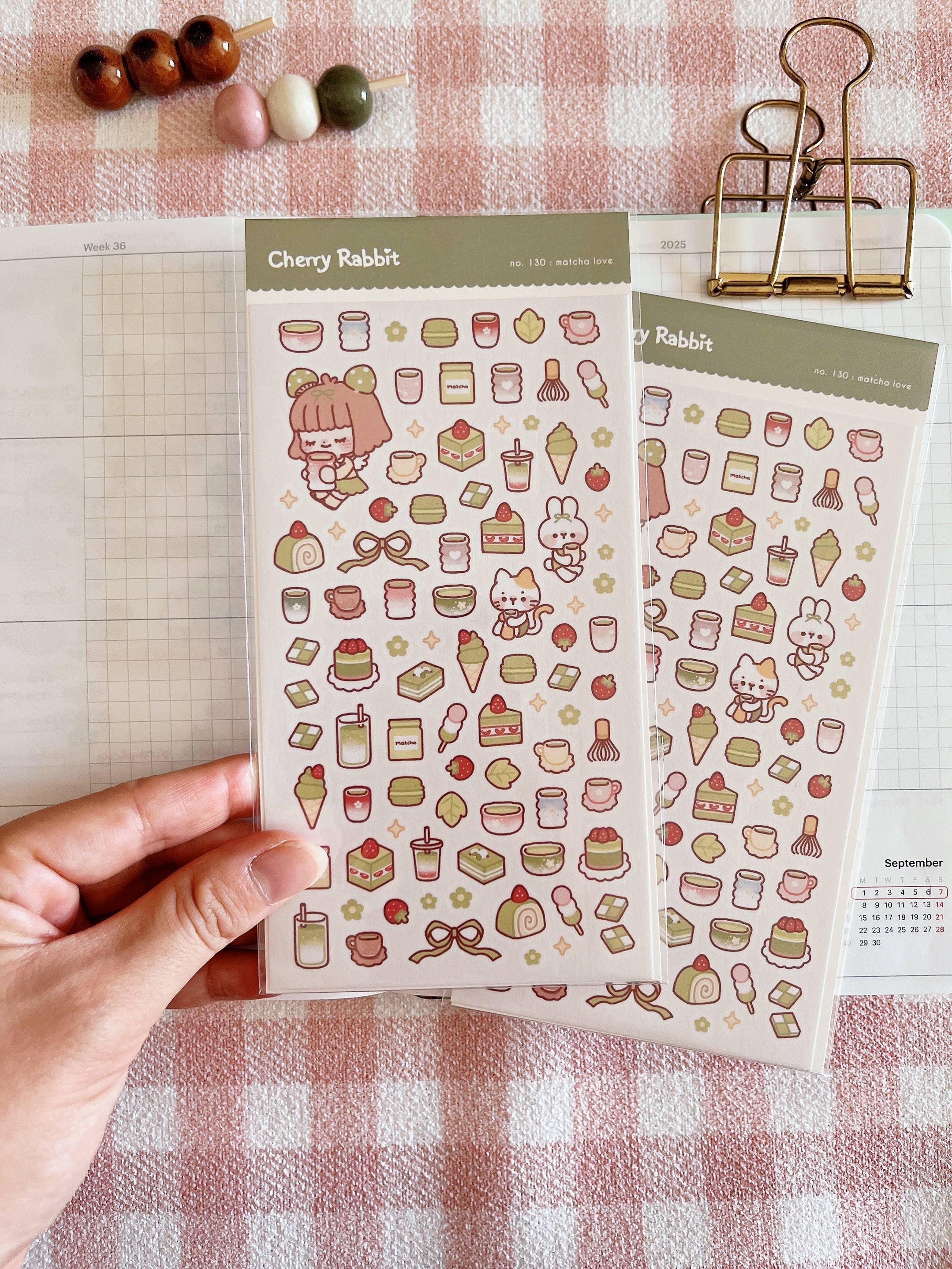 Matcha Love Sticker Sheet no.120 by Cherry Rabbit | Papertail Fox