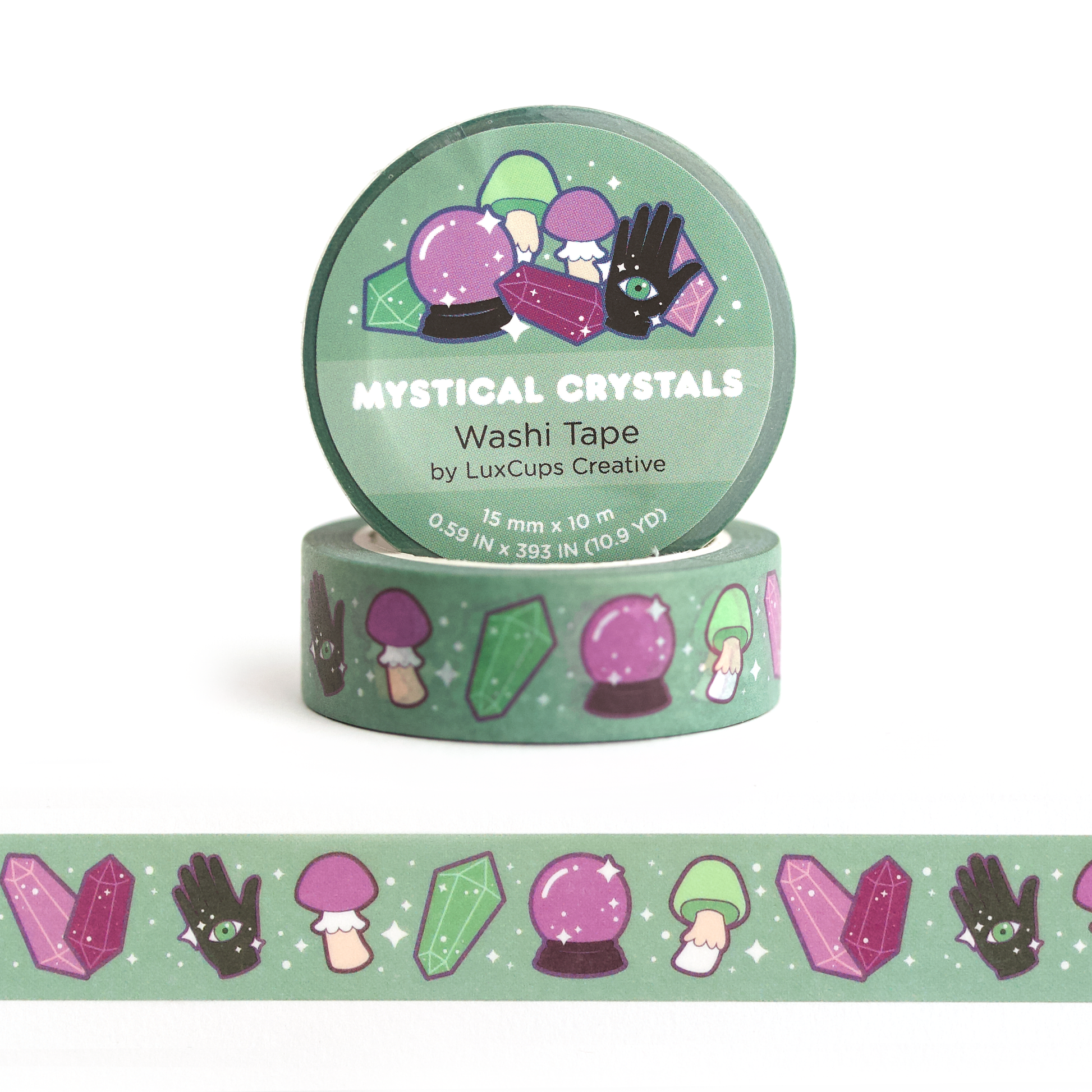 Mystical Crystals Washi Tape by LuxCups Creative | Papertail Fox
