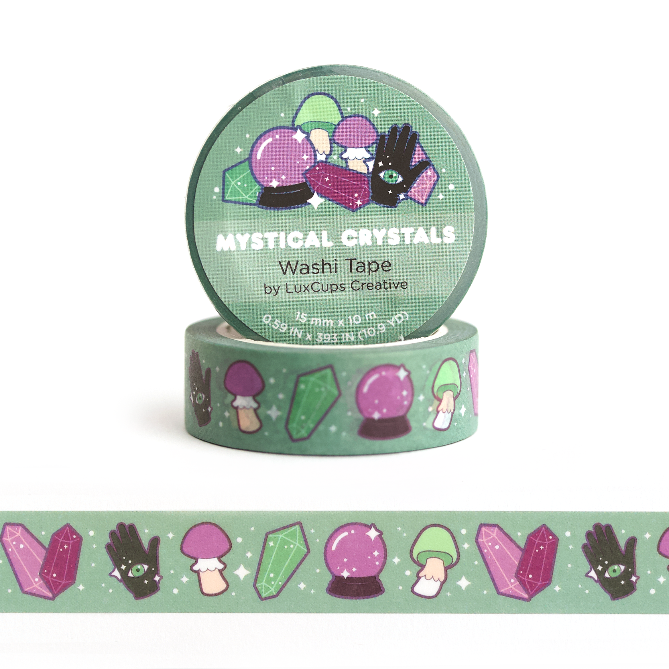 Mystical Crystals Washi Tape by LuxCups Creative | Papertail Fox