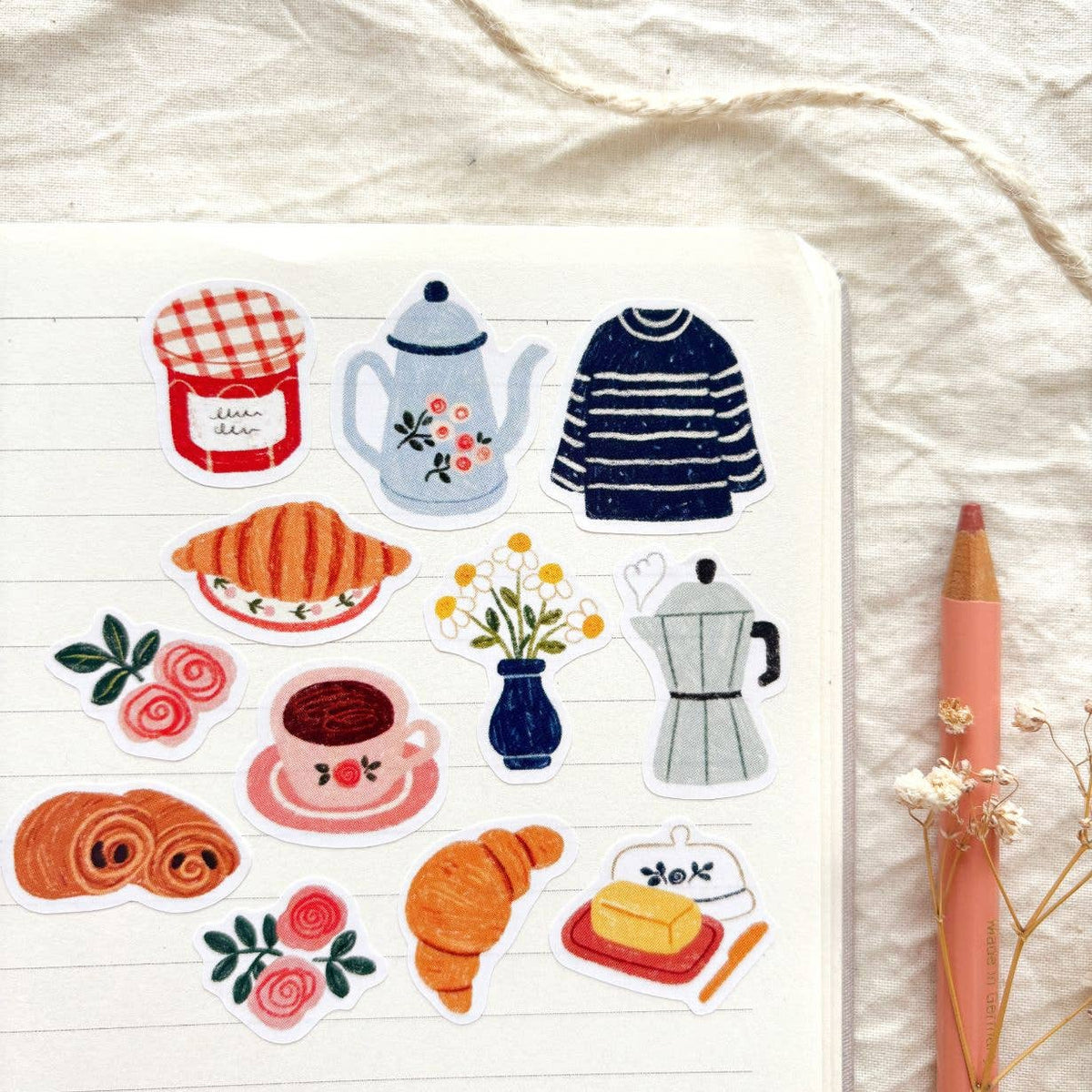 French Breakfast Sticker Sheet | Och Monika