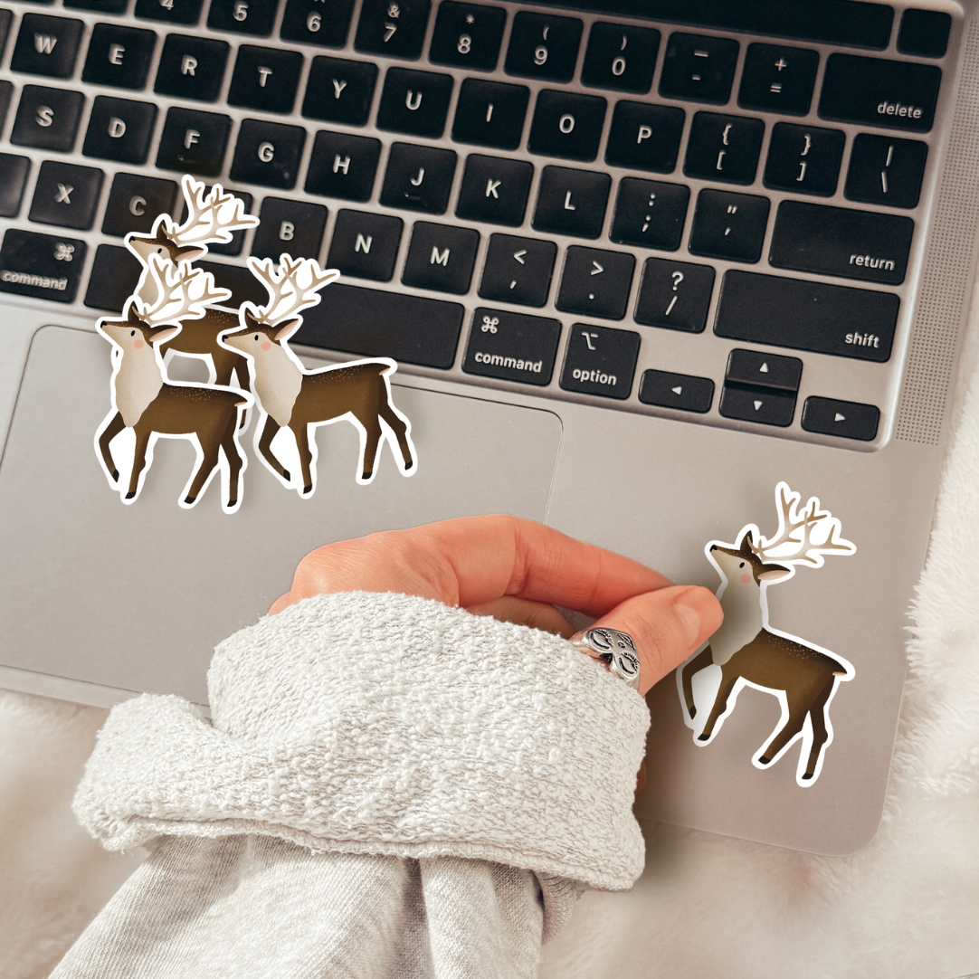Reindeer Vinyl Sticker | Tilda & Theo