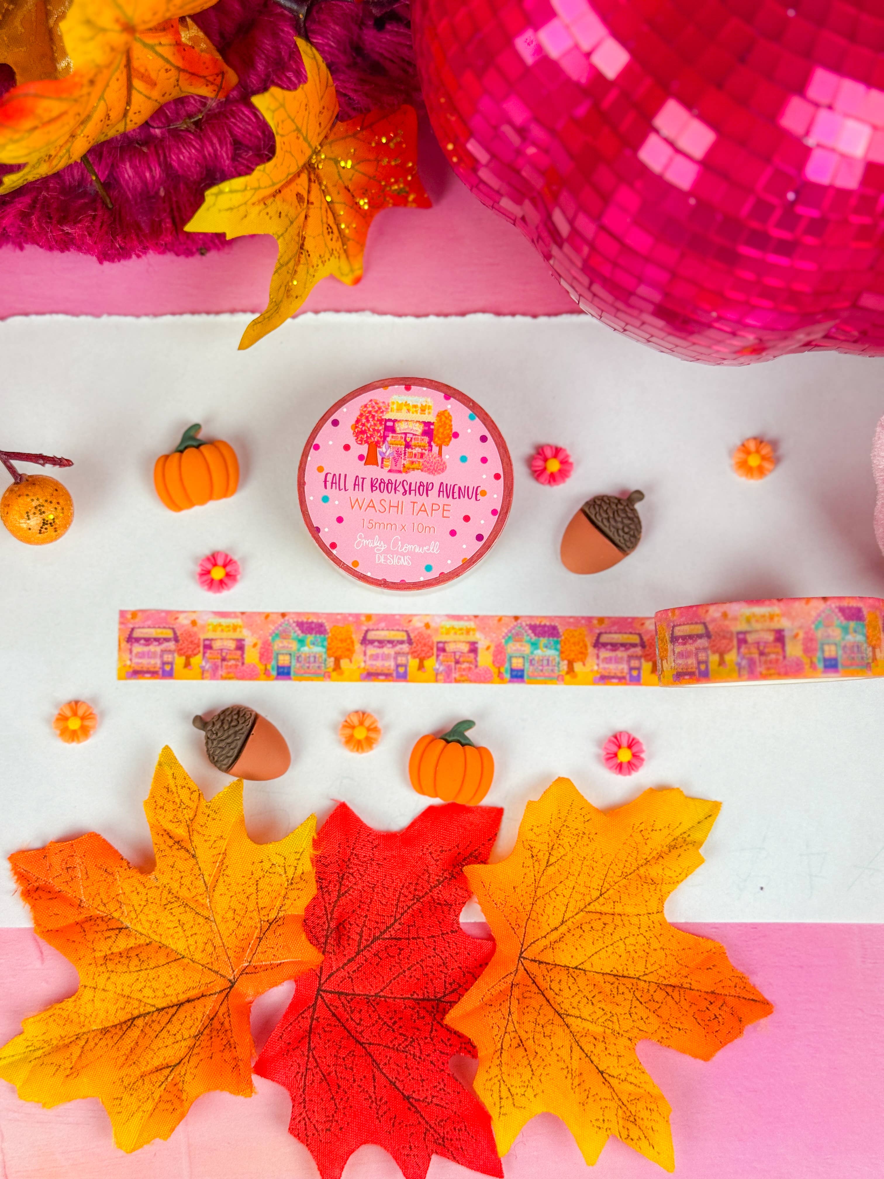 Fall at Bookshop Avenue Washi Tape | Emily Cromwell Designs