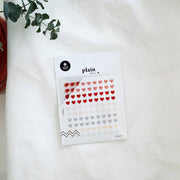 Little Hearts 3 Sheet Sticker Set by Suatelier