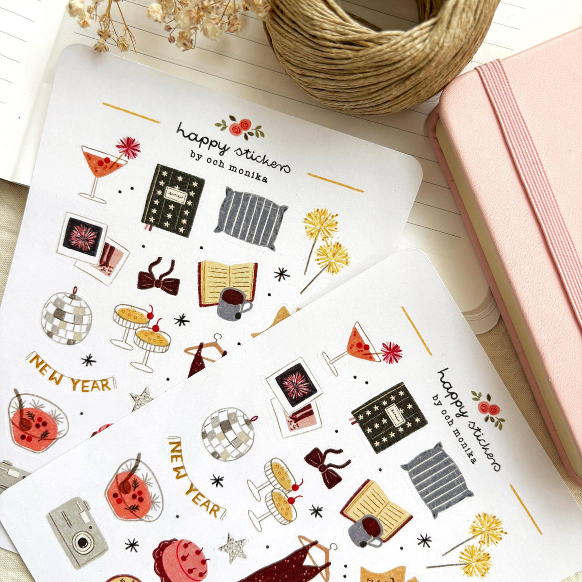 New Year's Eve Sticker Sheet | Och Monika