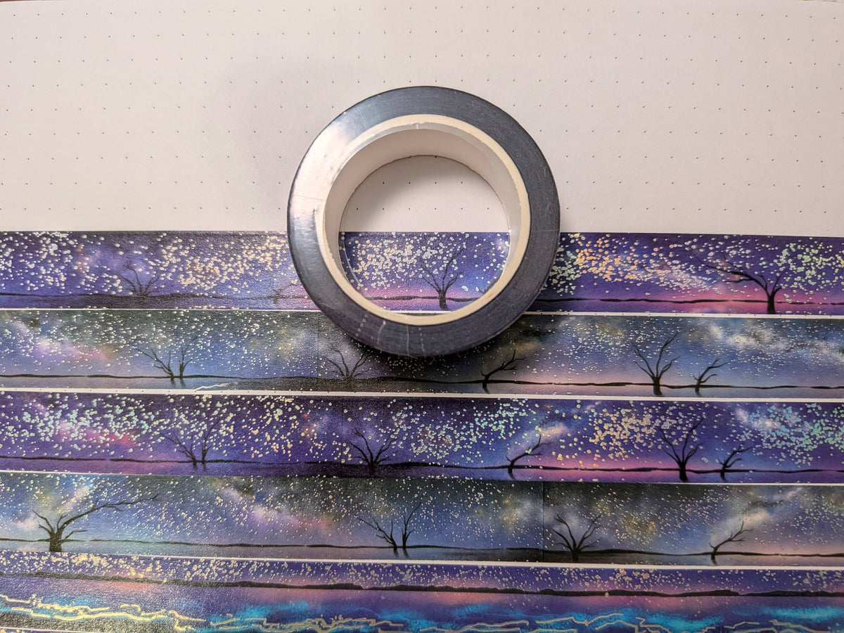 Holographic Foil Galaxy Washi Tape, Milky Way, Cosmic | Adrian Sloth Art