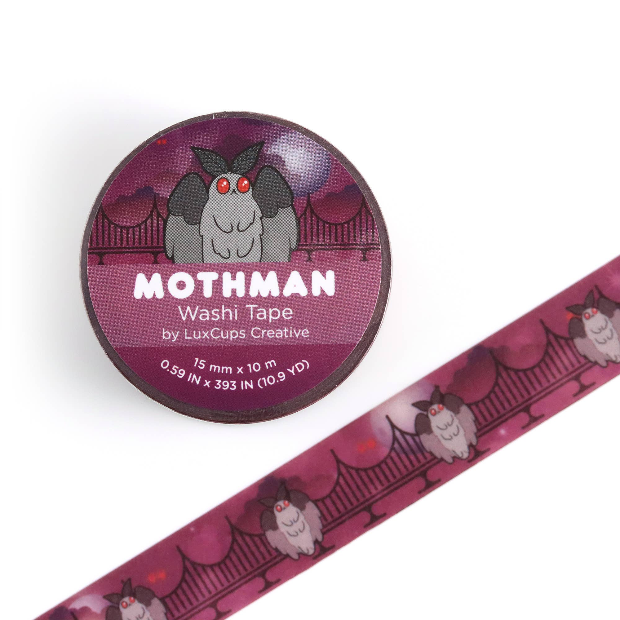 Mothman Washi Tape by LuxCups Creative | Papertail Fox