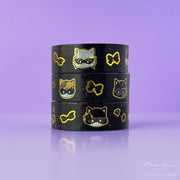 Masquerade Cats Gold Foil Washi Tape