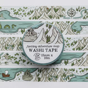 Fantasy Adventure Map Washi Tape | Kingdom of Threads - Papertail Fox
