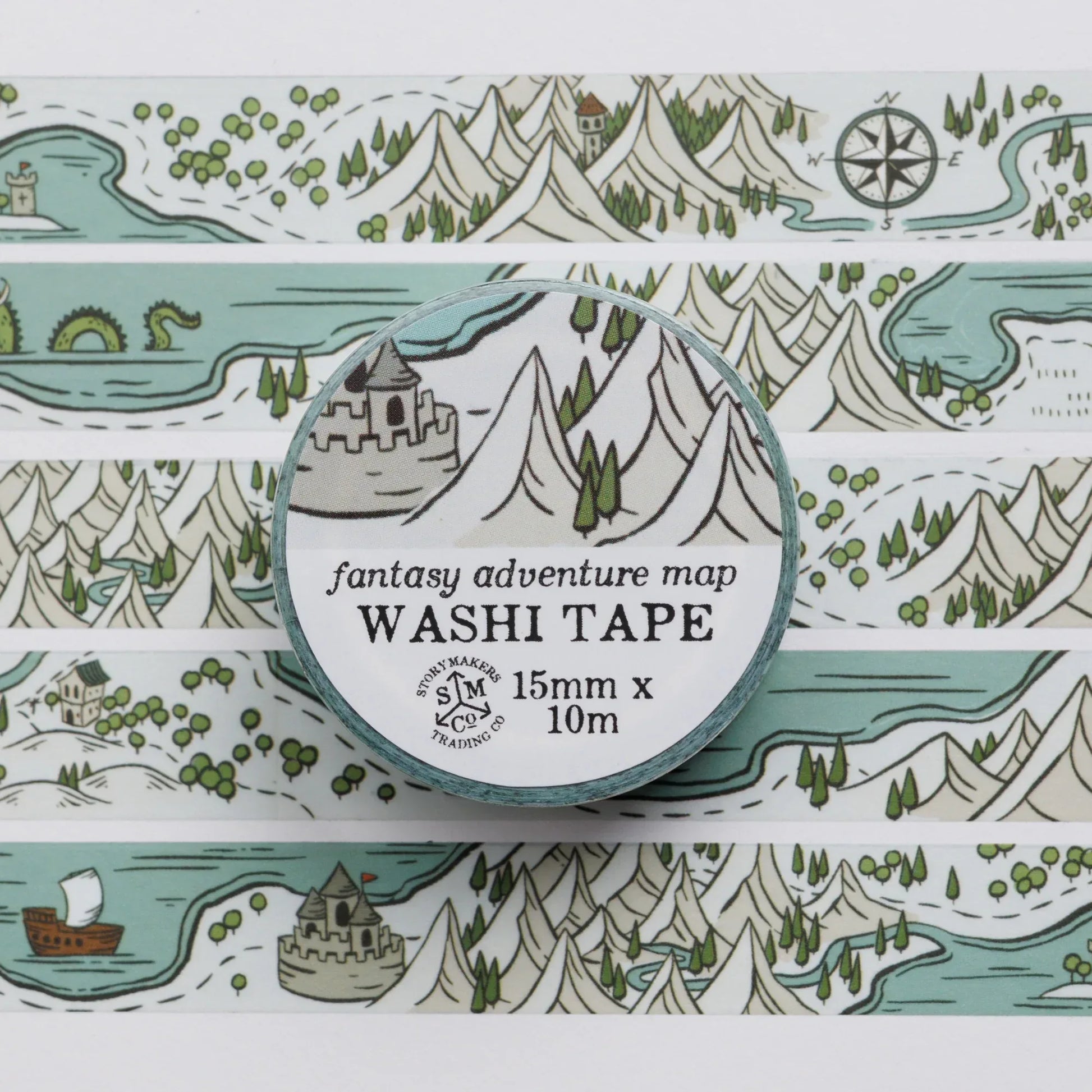 Fantasy Adventure Map Washi Tape | Kingdom of Threads - Papertail Fox