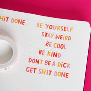 Motivational Words Funny Washi Tape by Nutmeg and Arlo | Papertail Fox