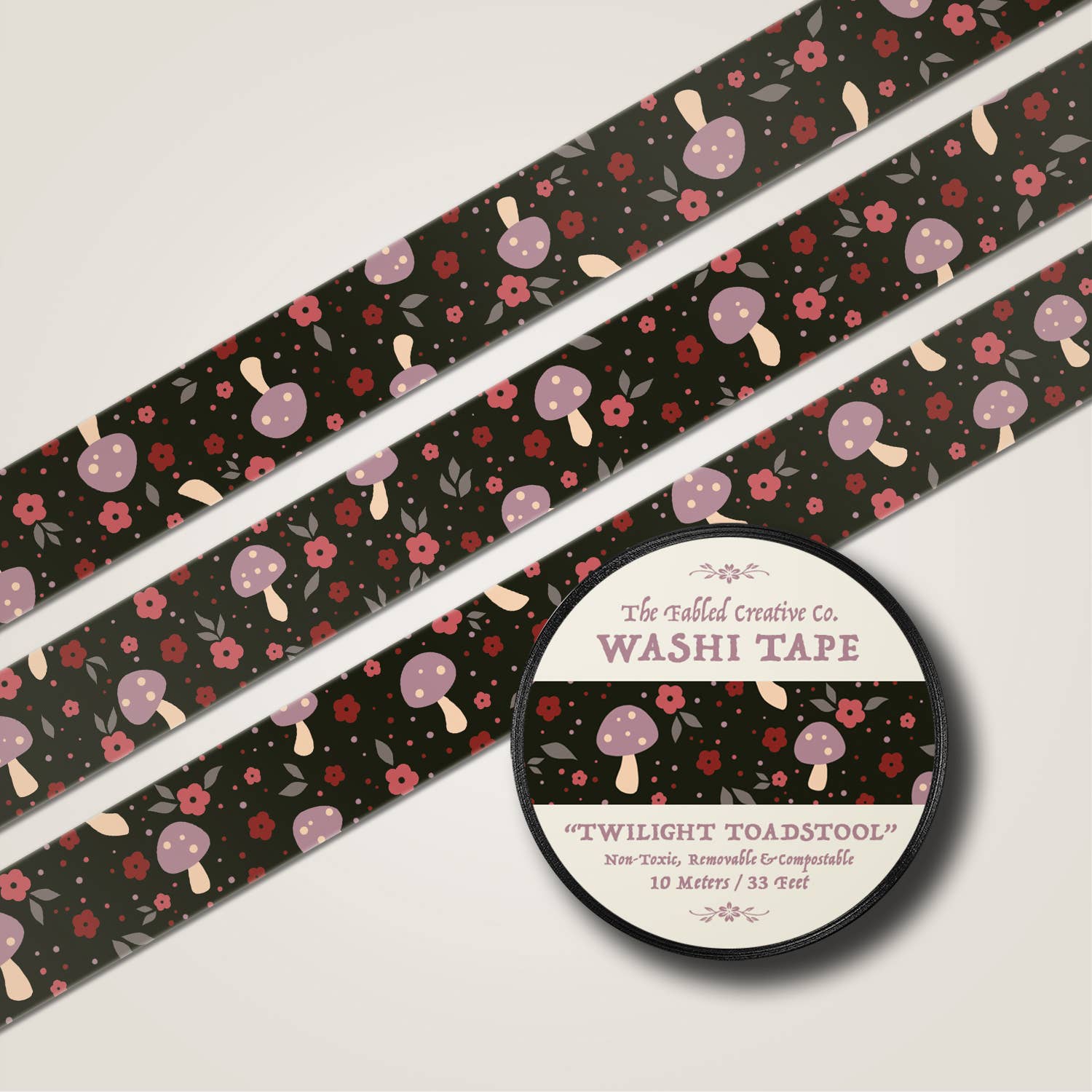 Twilight Toadstool Washi Tape | The Fabled Creative Co.