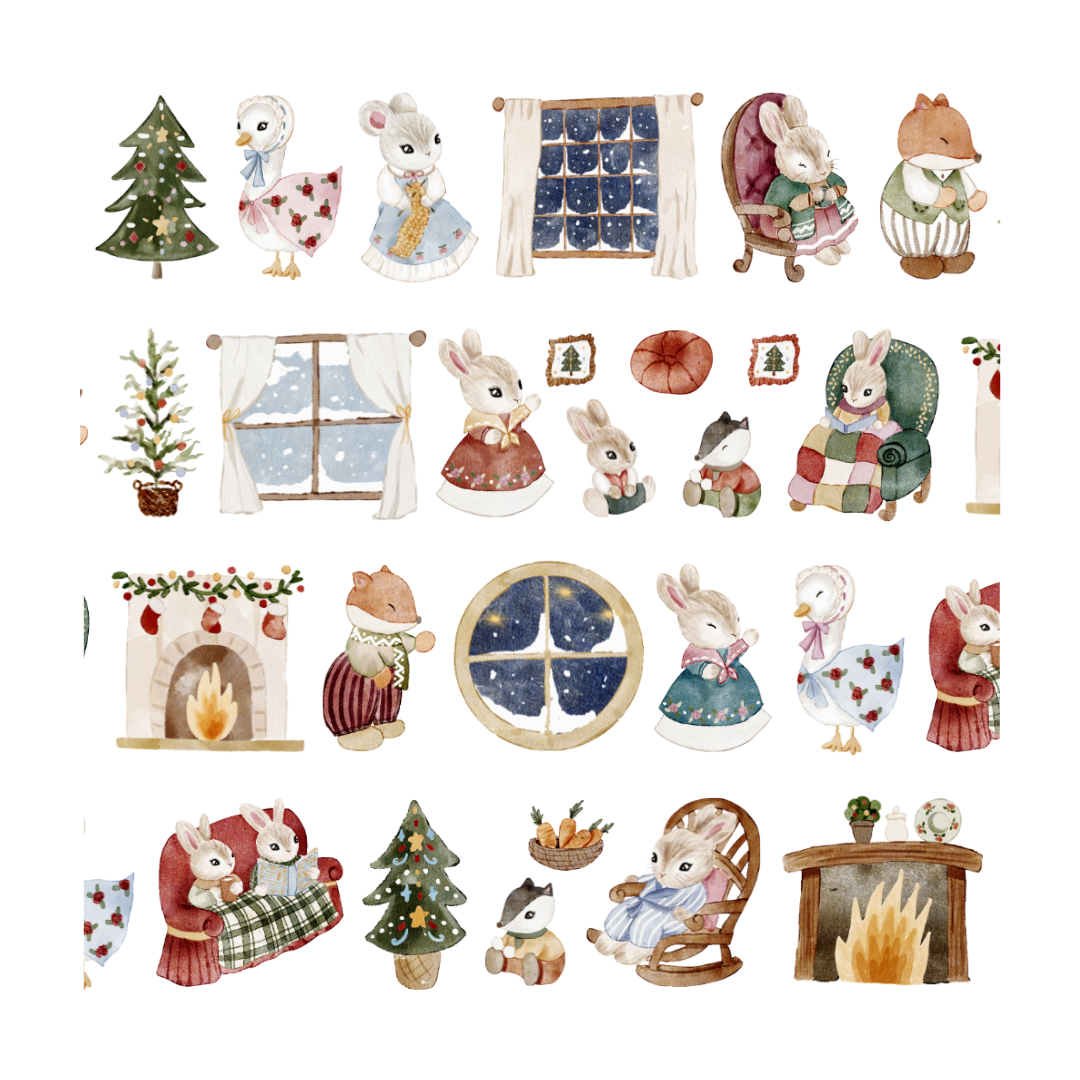 Christmas Animals Pre-Cut PET Tape | Penpaling Paula
