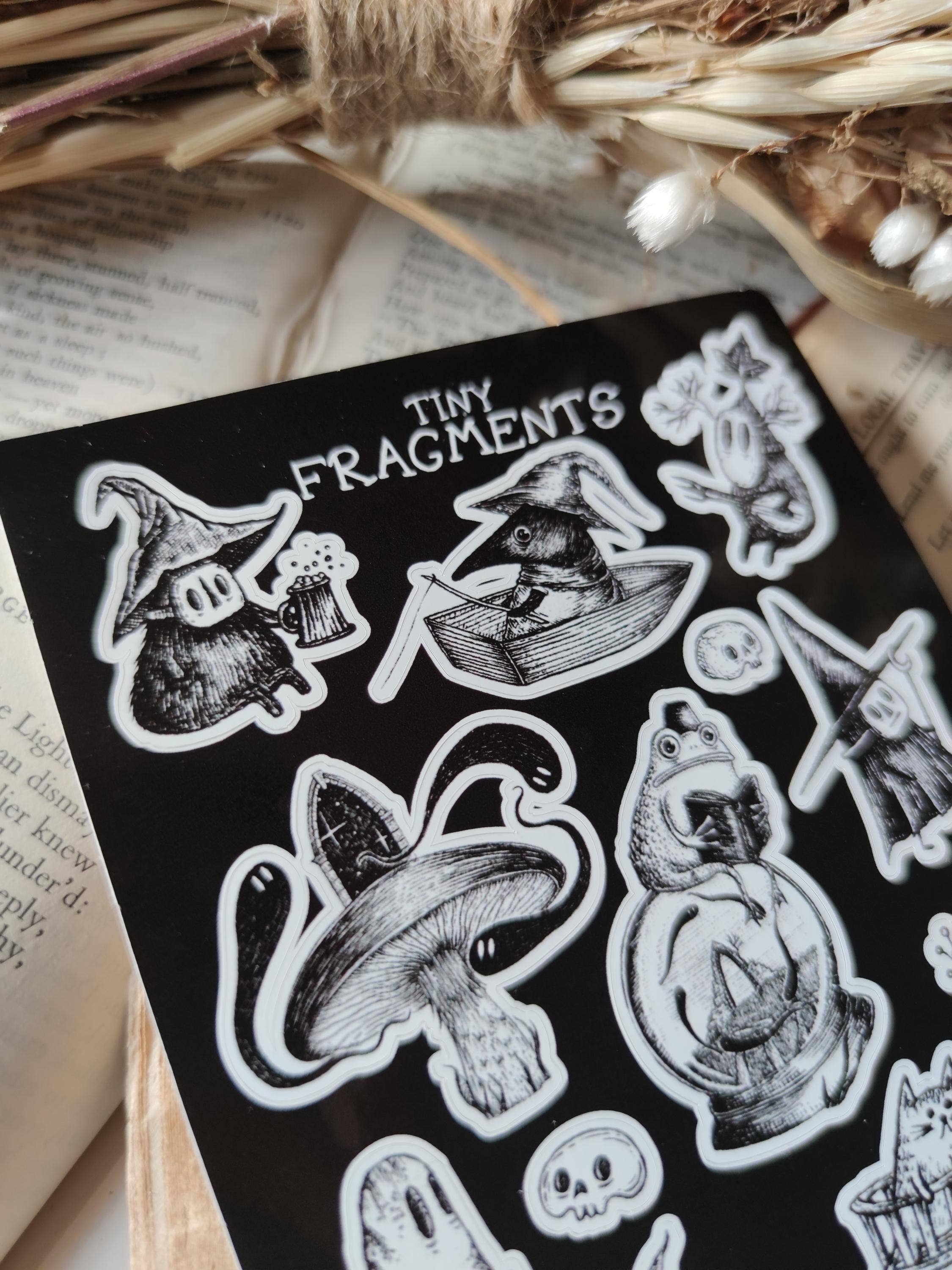 Tiny Fragments Spooky Fantasy Sticker Sheet by Jon Turner | Papertail Fox