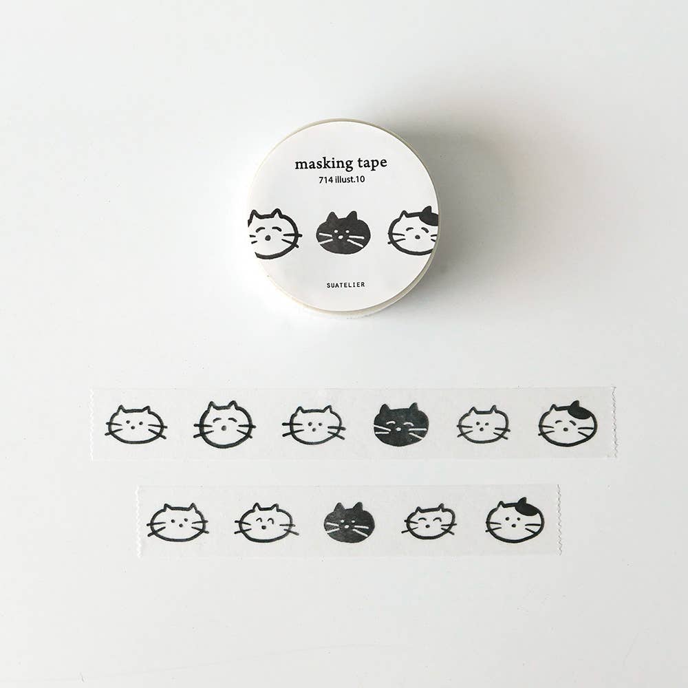 Cat Face Washi Tape by Suatelier