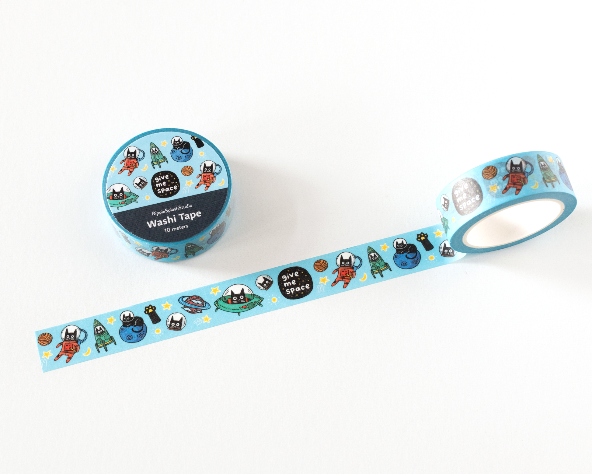 Space Cats Washi Tape by RippleSplash Studio | Papertail Fox