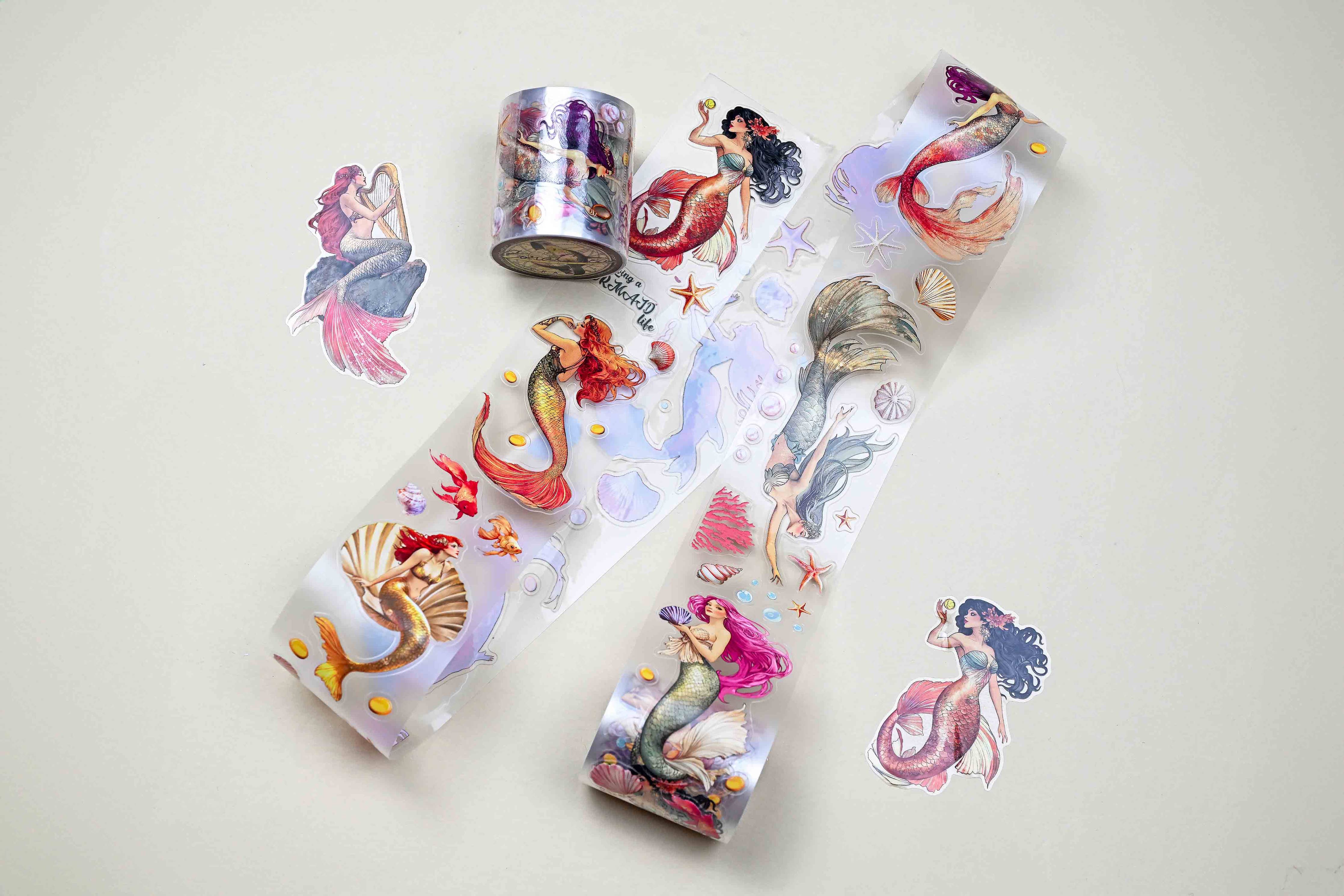 Mermaid Transparent Tape | CoraCreaCrafts
