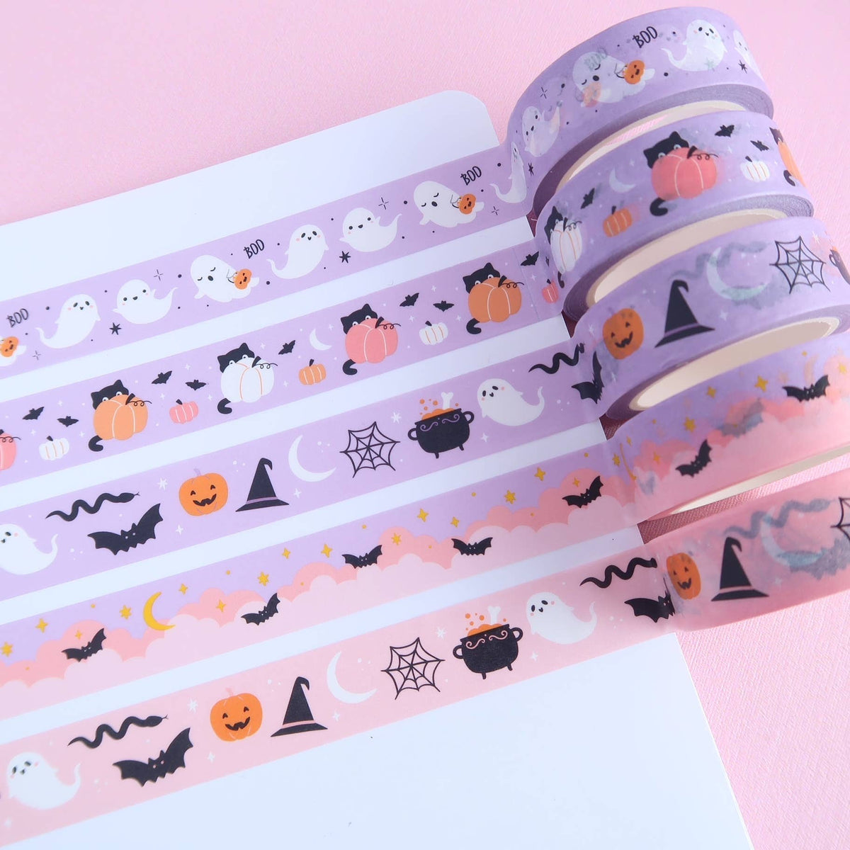 Sneaky Cat Behind Pumpkin Washi Tape | Little Lefty Lou