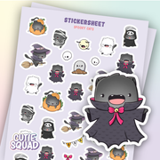 Spooky Cats Sticker Sheet | CutieSquad | Papertail Fox