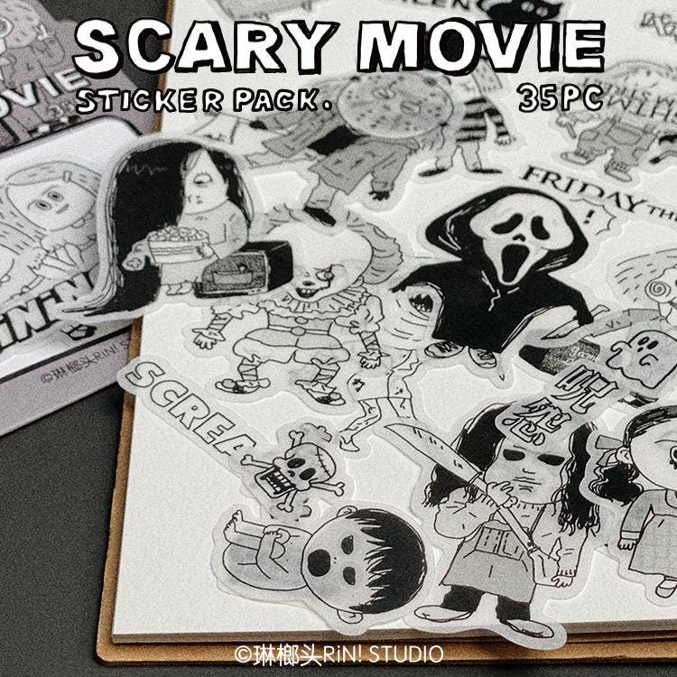 Scary Movie Halloween Sticker Pack by RiN! Studio | Papertail Fox