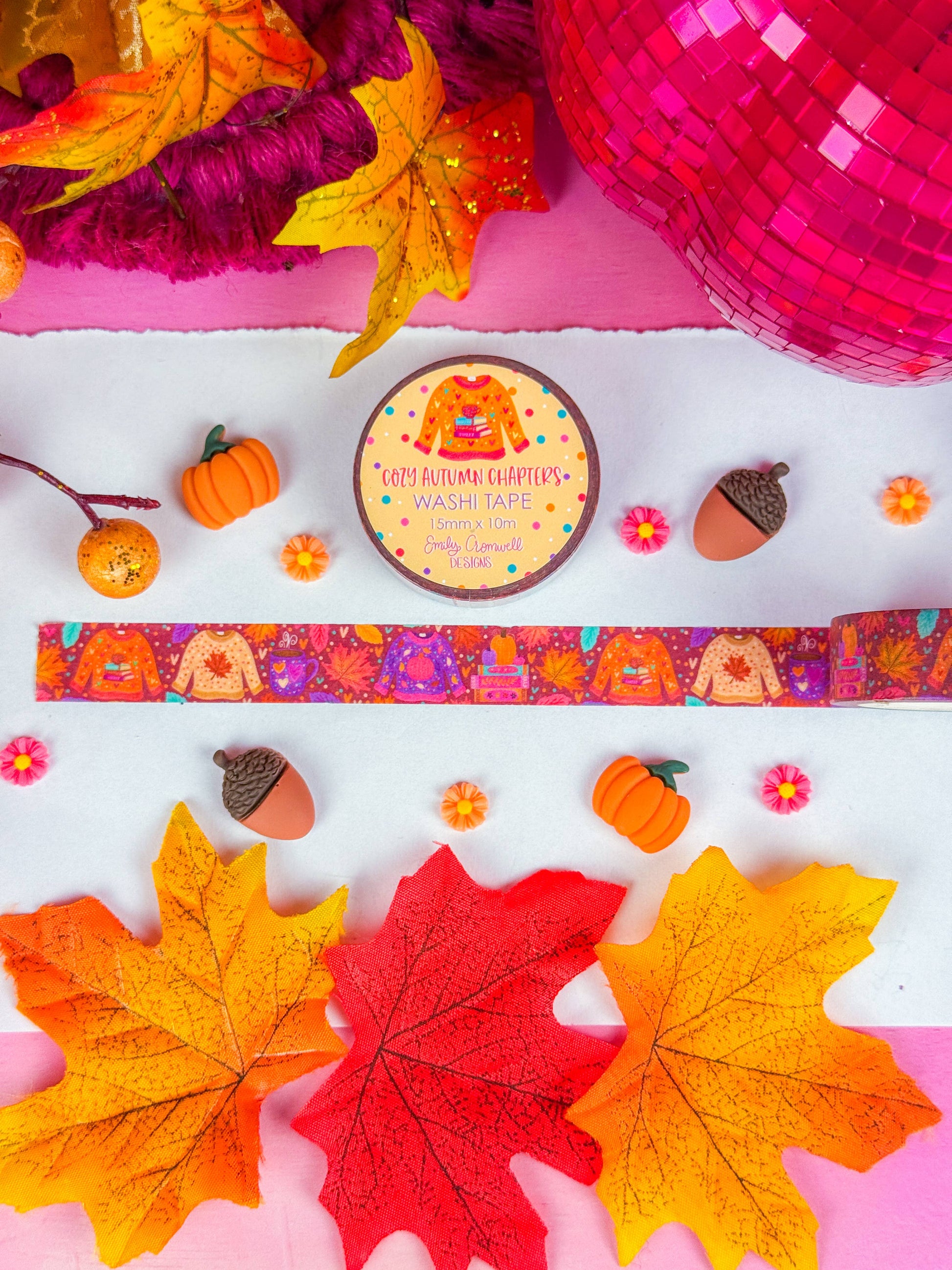 Cozy Autumn Chapters Washi Tape by Emily Cromwell Designs | Papertail Fox