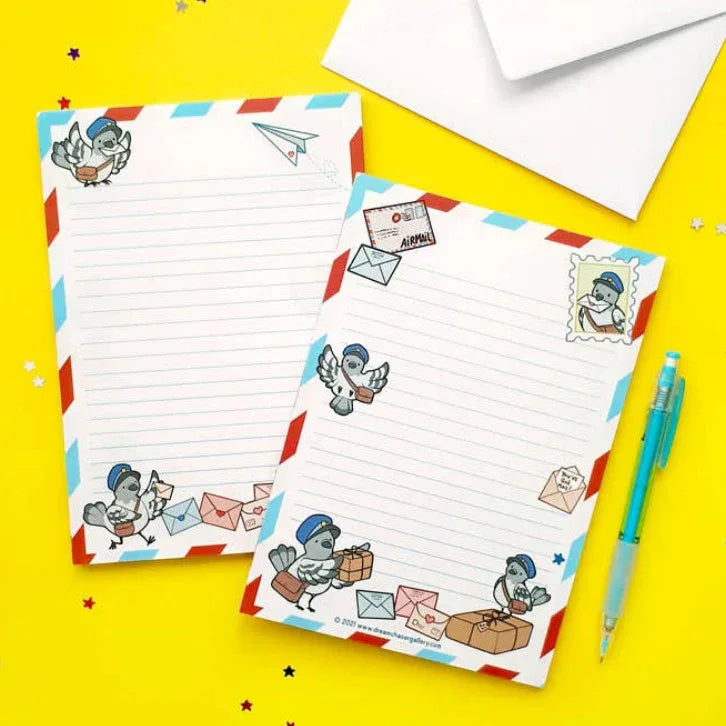 Happy Mail Memo Double Sided Letter Paper Stationery | Dreamchaserart - Papertail Fox