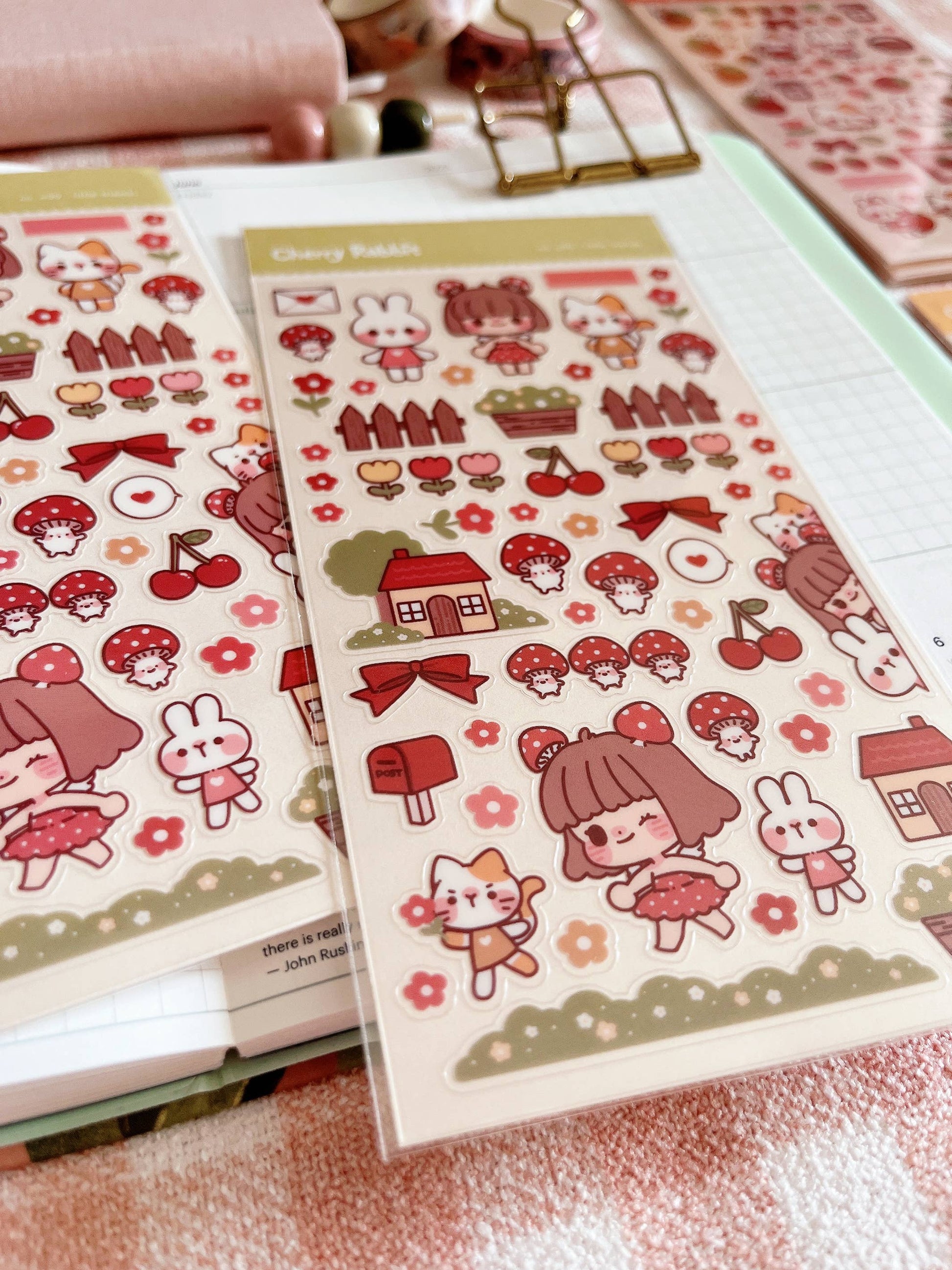 Little Friends Sticker Sheet no.099 by Cherry Rabbit | Papertail Fox