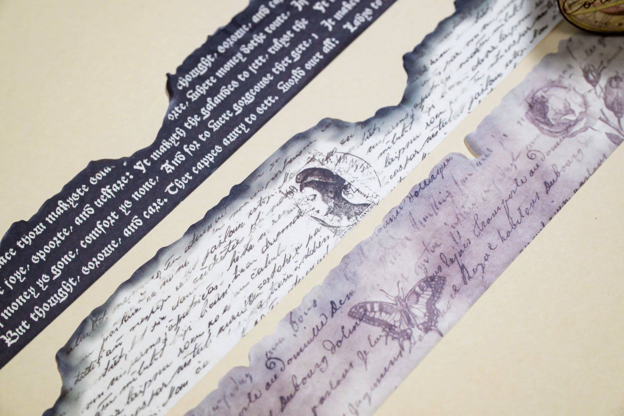 Burnt Writing Washi Tape Set | CoraCreaCrafts