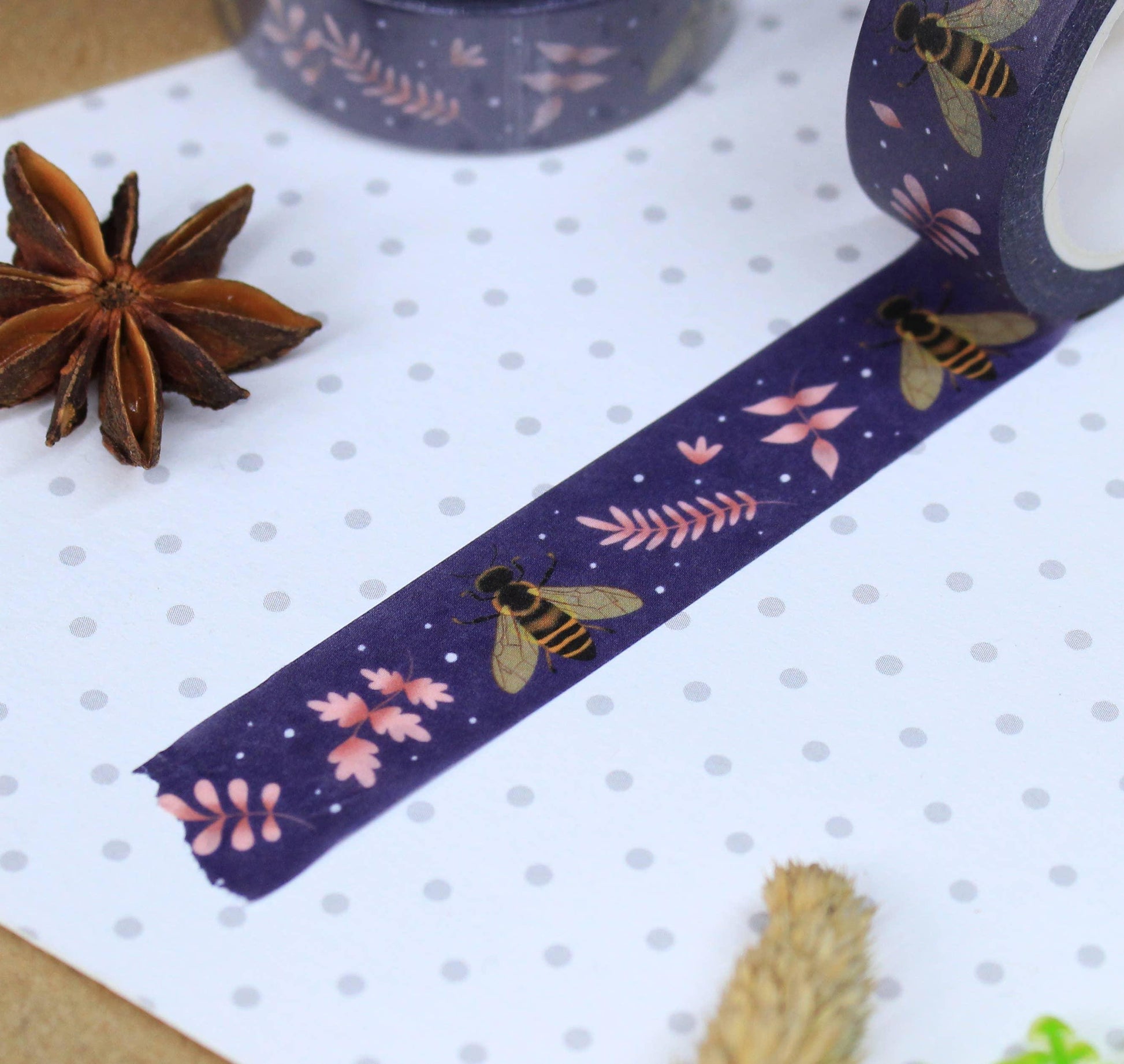 Honey Bee Washi Tape | Ellis Woolley Illustration - Papertail Fox