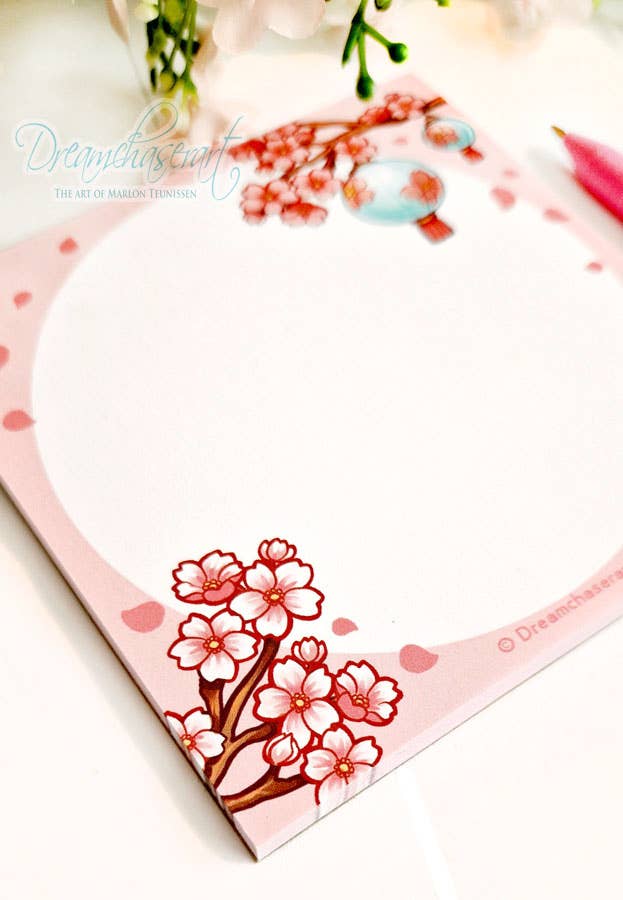 Sakura Tear Away Memo Pad | Dreamchaserart