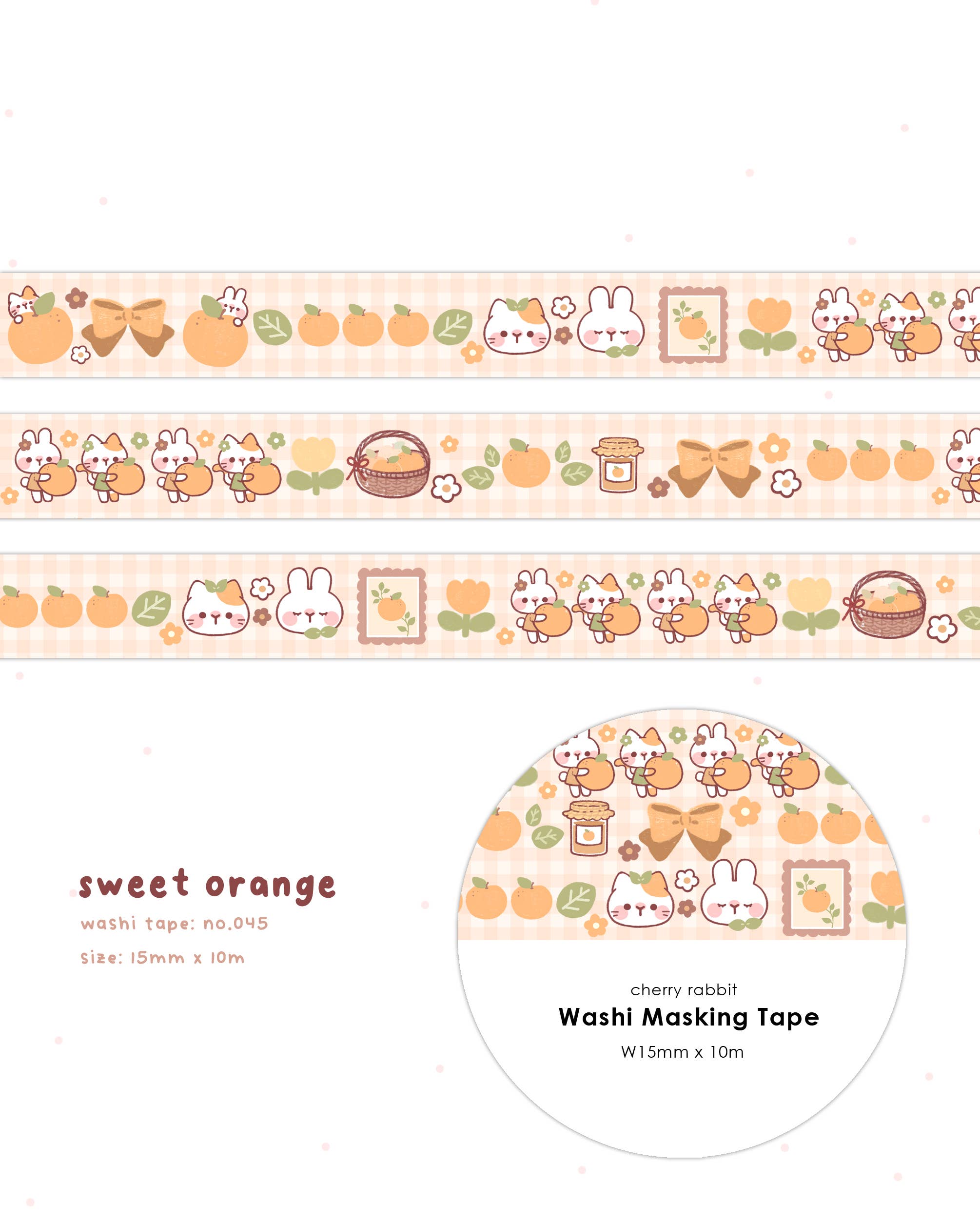 Sweet Orange Washi Tape by Cherry Rabbit | Papertail Fox