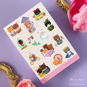Fairy Tale Cats Sticker Sheet by Meow Amor Creative | Papertail Fox