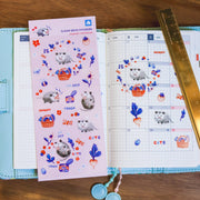 Thousand Skies Hangry Opposum Sticker Sheet - Cute for Journaling