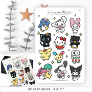 Kawaii Friends Holographic Deco Stickers | Planner Monkey Co