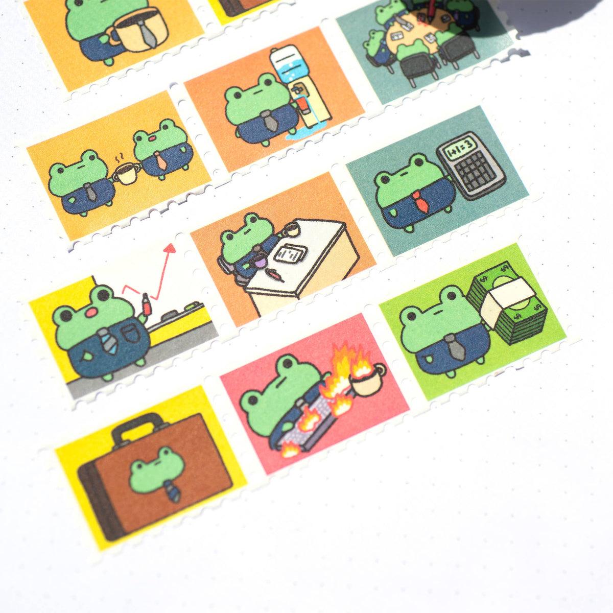 Bizness Frogs Stamp Washi Tape | Robot Dance Battle - Papertail Fox
