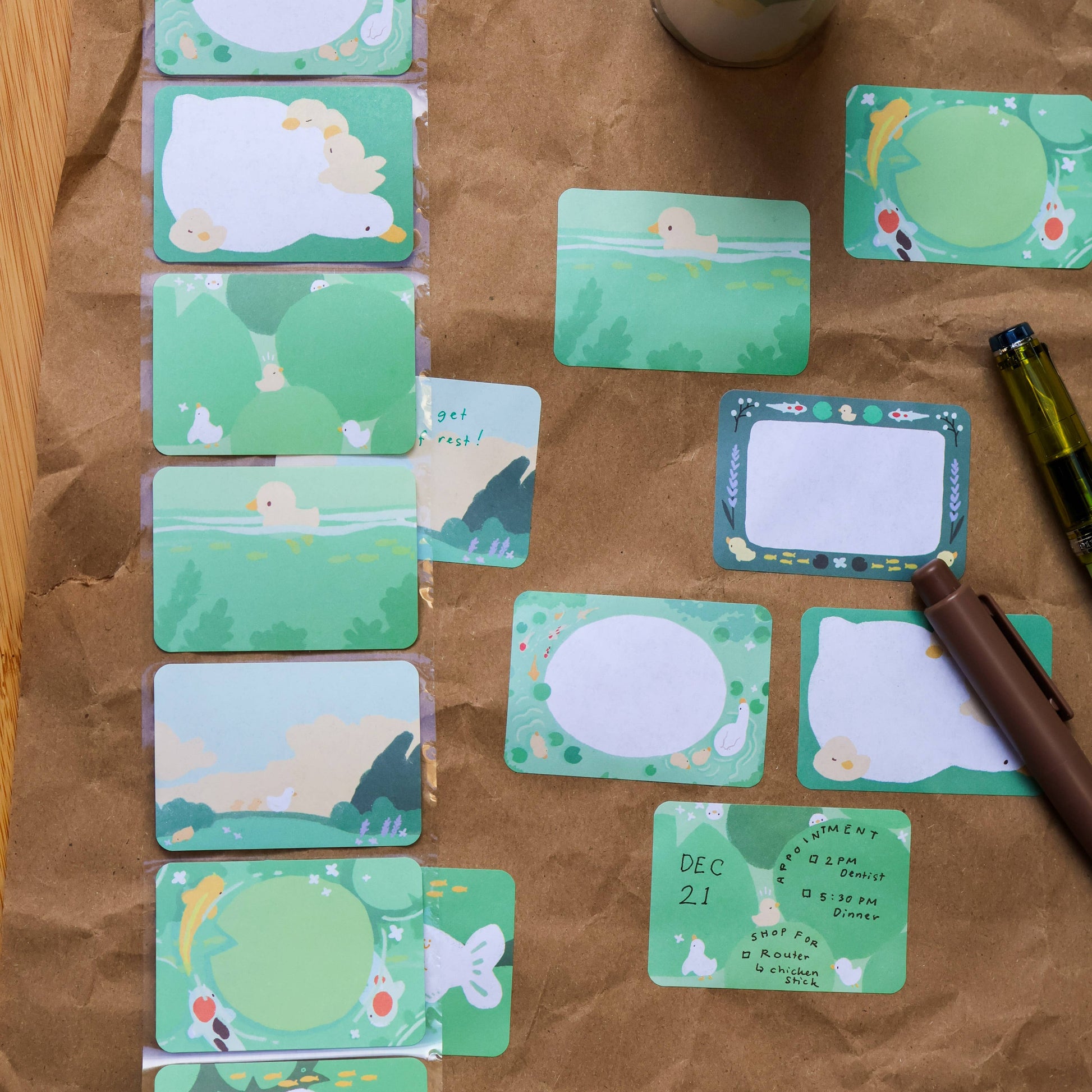 Ducks in Koi Pond Paper Roll Labels by Thousand Skies | Papertail Fox
