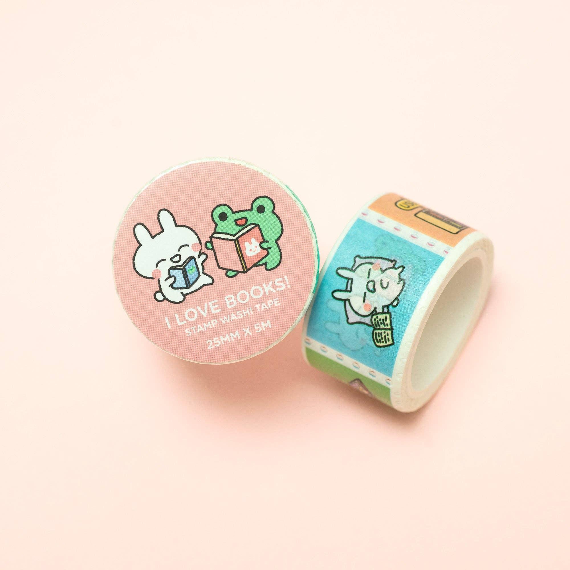 I Love Books Stamp Washi Tape