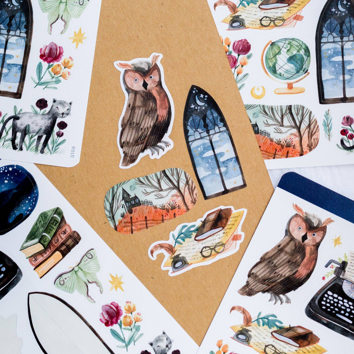 Dark Academia Sticker Sheet | Wild Pencil Studio