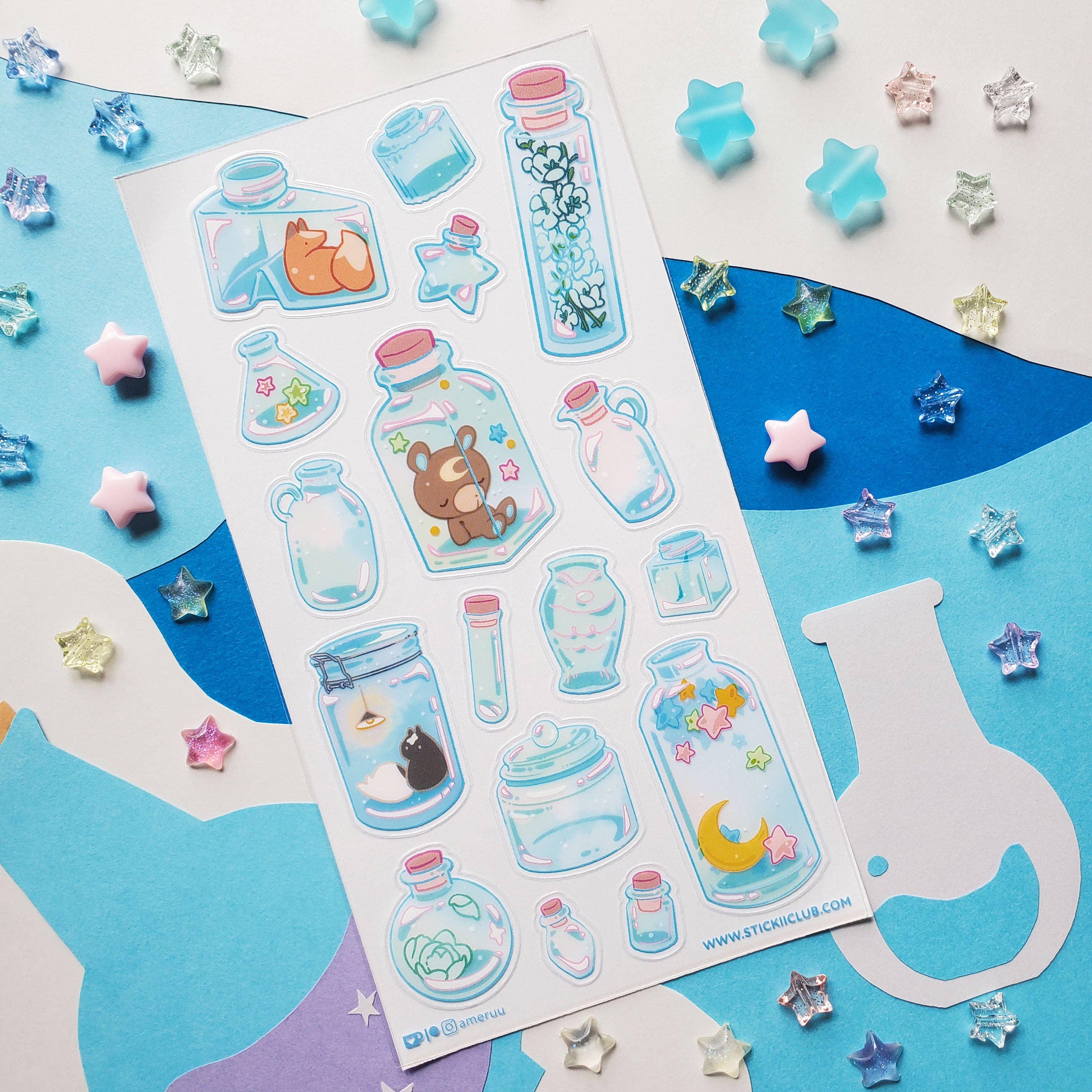 Bottled Stardust Sticker Sheet | Stickii