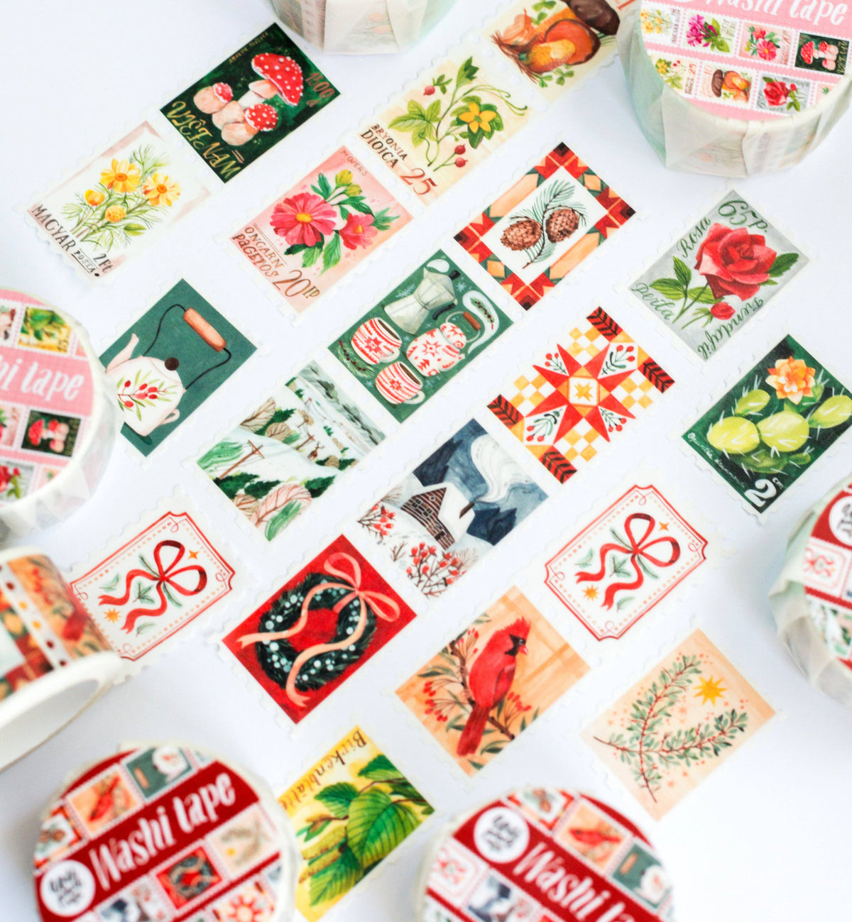 Christmas Stamps Washi Tape | Wild Pencil Studio