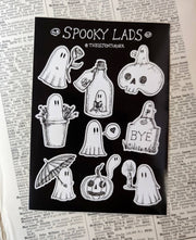Spooky Lads Sticker Sheet - Ghost Stickers by Jon Turner | Papertail Fox