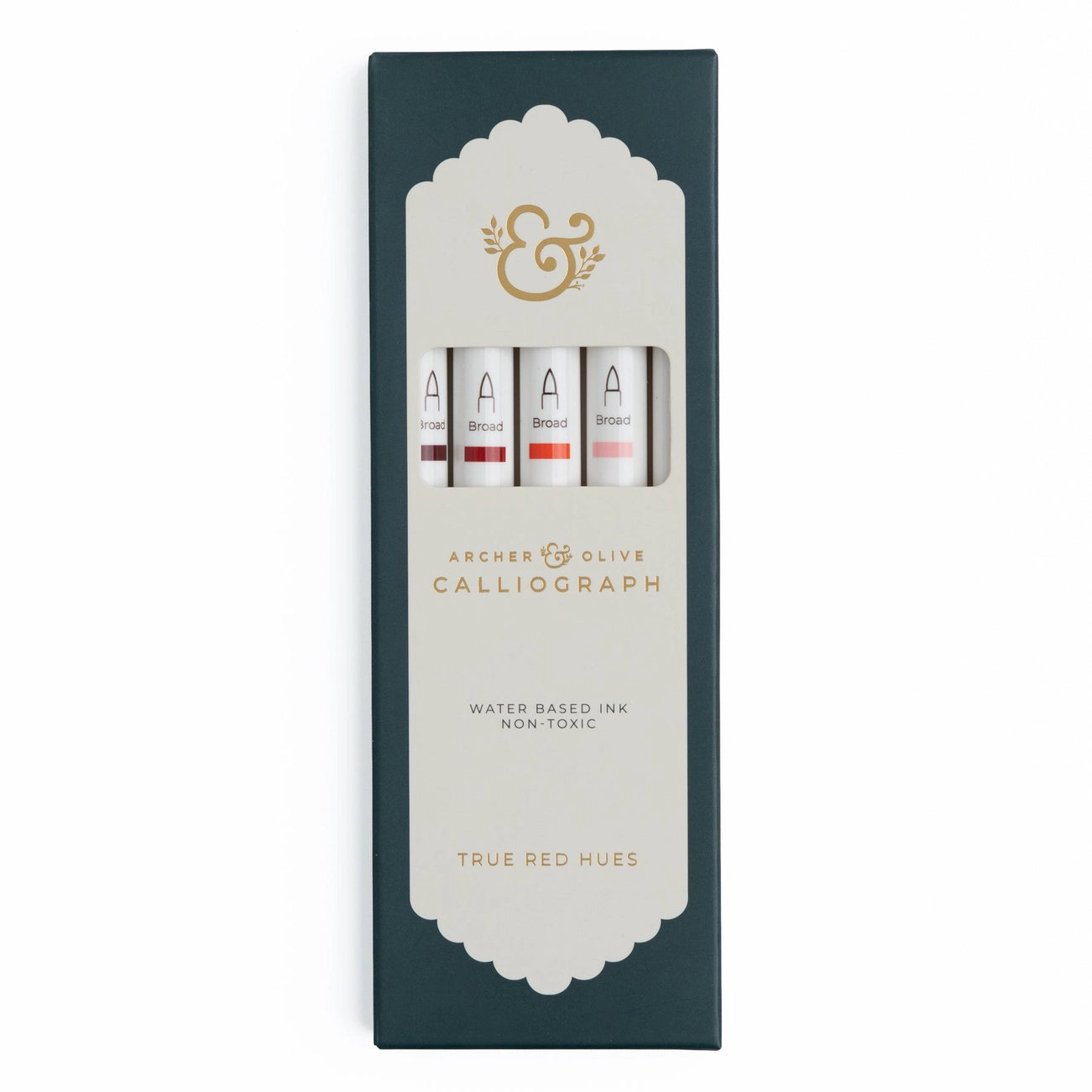 True Red Hues Calliograph Set of 5 | Archer & Olive