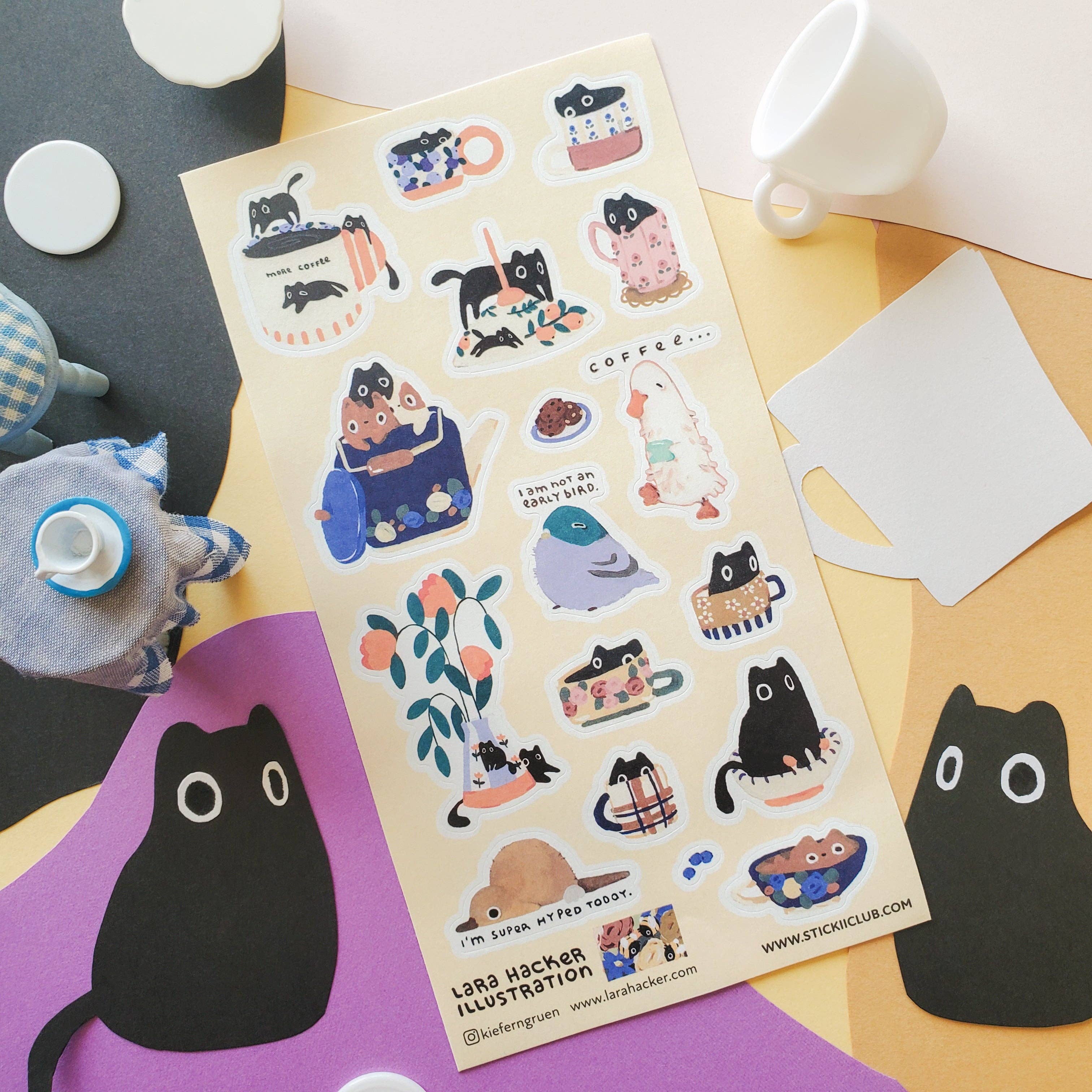 Sleepy Mornings Sticker Sheet | Stickii