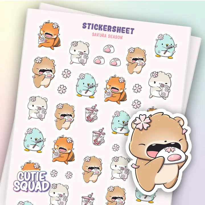 Sakura Season Sticker Sheet | CutieSquad