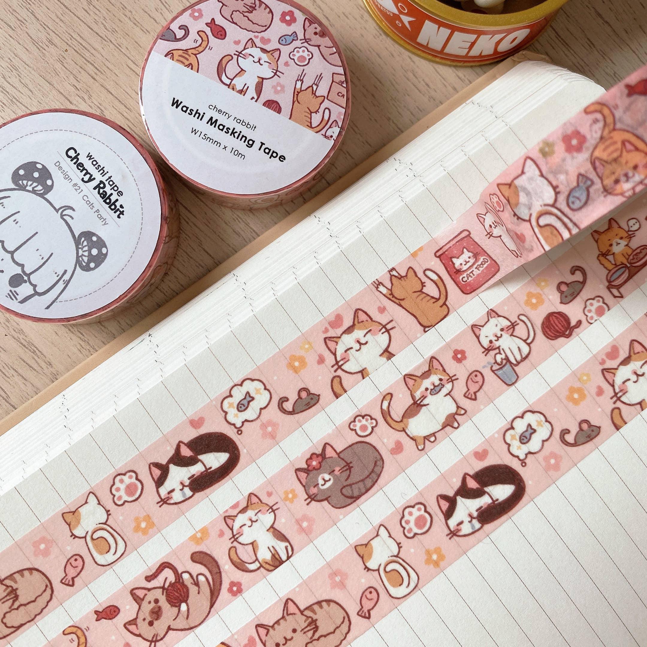 Cat Party Washi Tape - Papertail Fox