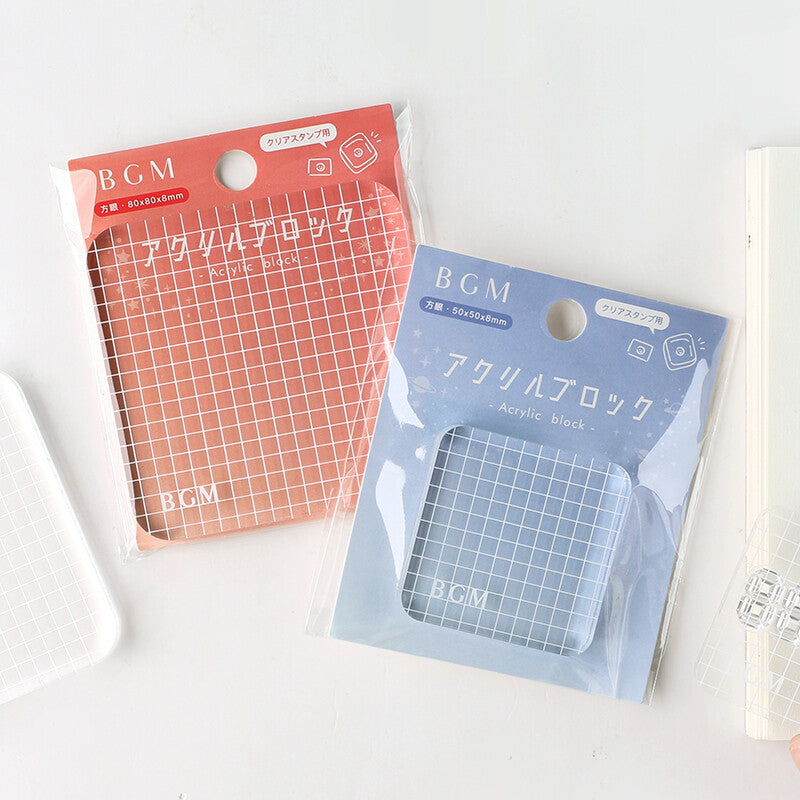 Large Grid Acrylic Stamp Block by BGM | Papertail Fox