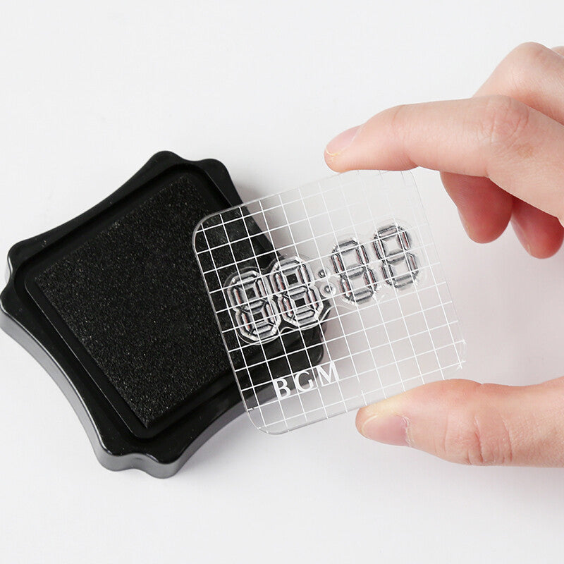 Large Grid Acrylic Stamp Block by BGM | Papertail Fox