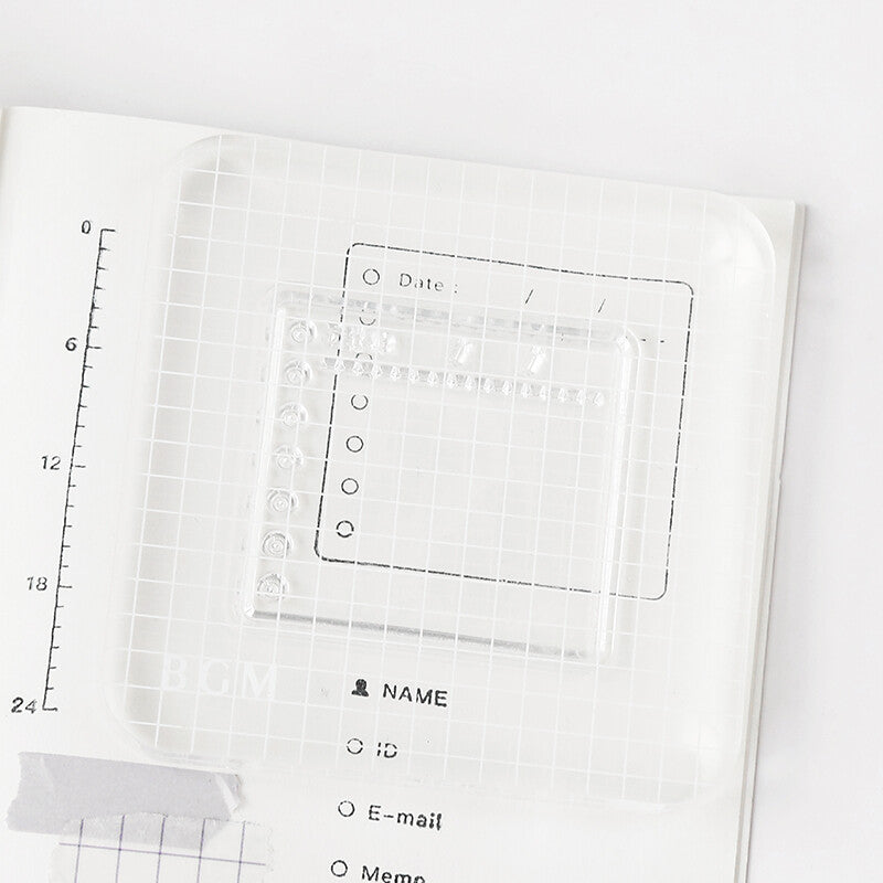 Small Grid Acrylic Stamp Block by BGM | Papertail Fox