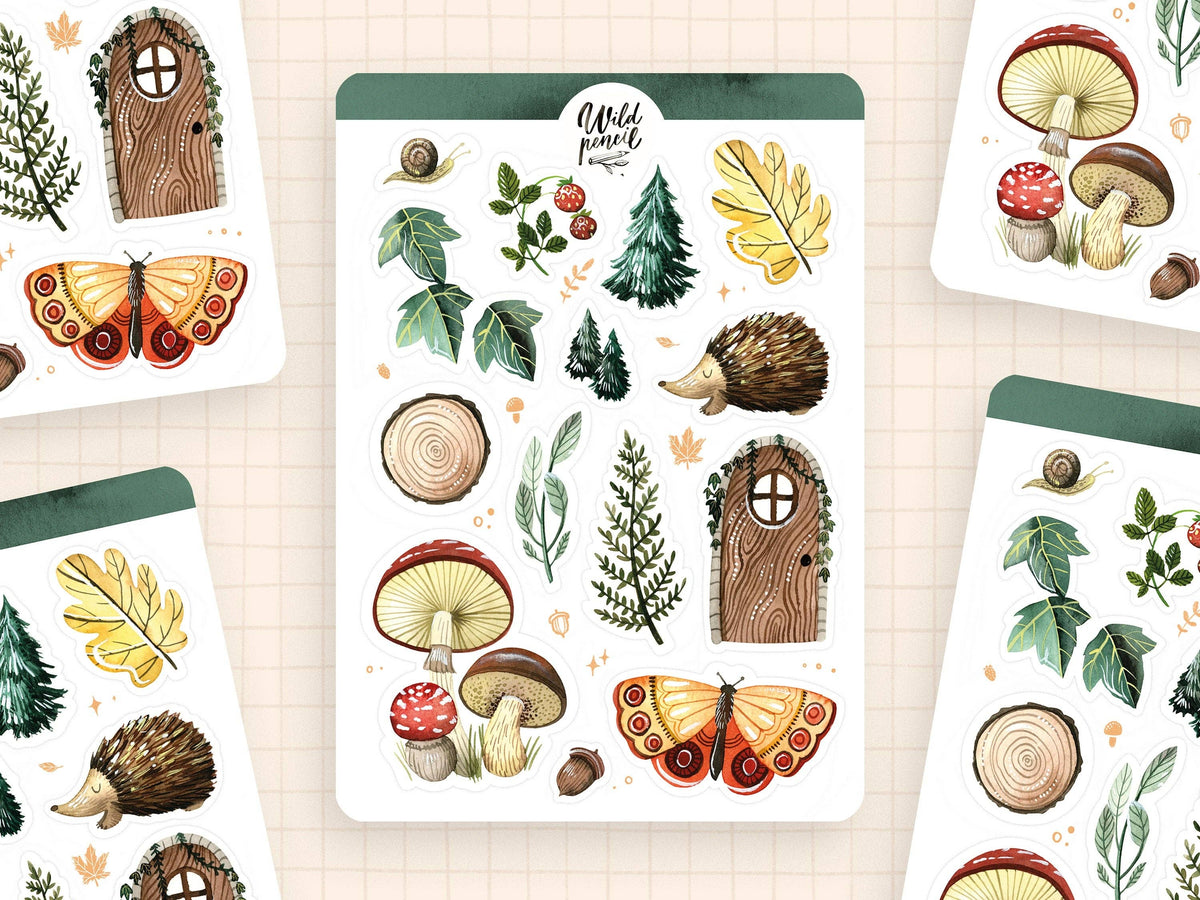 Forest Sticker Sheet by Wild Pencil Studio | Papertail Fox